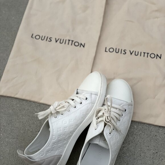 Louis Vuitton Monogram Sneakers (Woman's - White) - Picture 4 of 5